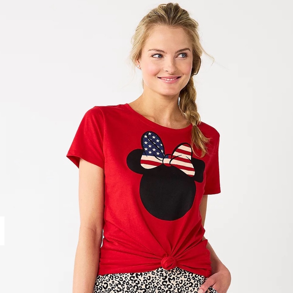 Disney's Minnie Mouse Women's Patriotic Graphic Tee by Celebrate Together